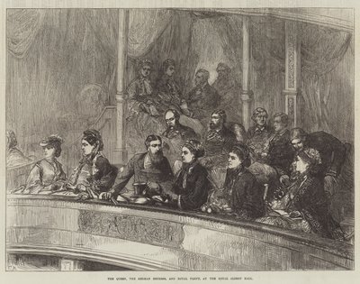 De Koningin, de Duitse Keizerin en het Koninklijk Gevolg in de Royal Albert Hall door Sir John Charles Robinson